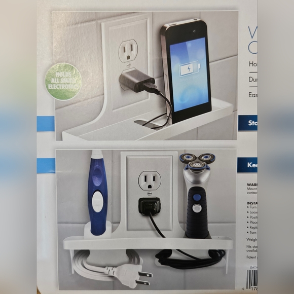 Ideaworks Wall Outlet Organizer, NWT, White - Picture 3 of 5